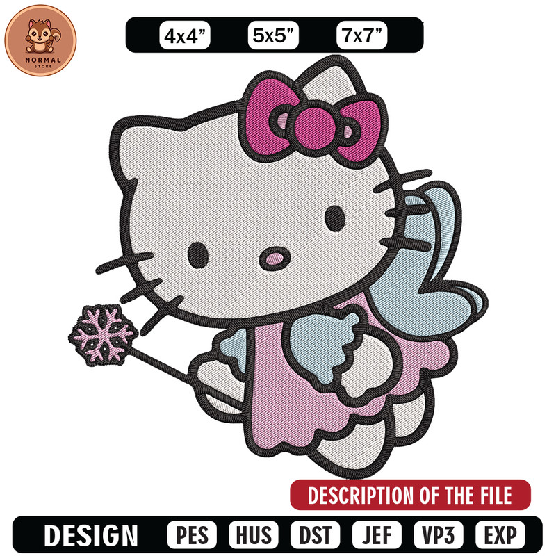 Hello kitty fairy Embroidery Design, Hello kitty Embroidery, Embroidery File, Anime Embroidery, Digital download.jpg