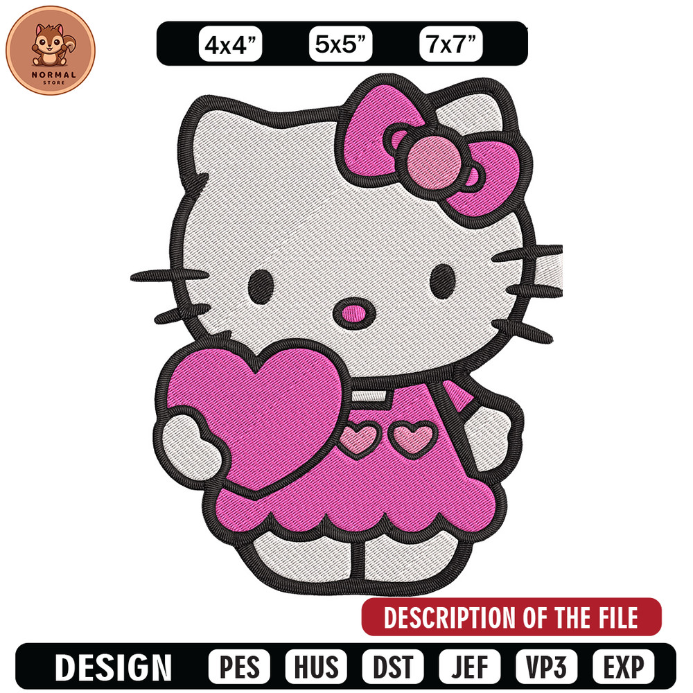 Hello kitty heart Embroidery Design, Hello kitty Embroidery, Embroidery File, Anime Embroidery, Digital download.jpg