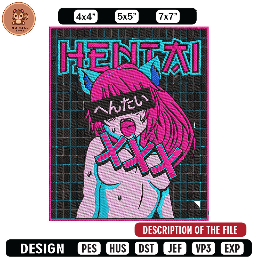 Hentai Poster Embroidery Design, Hentai Embroidery, Embroidery File, Anime Embroidery, Anime shirt, Digital download.jpg
