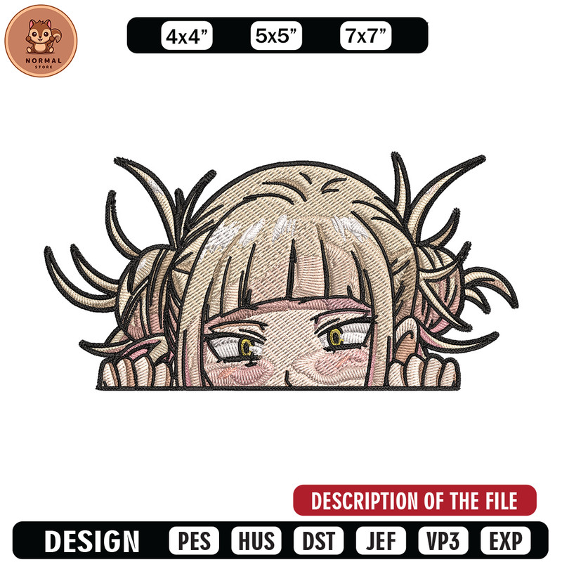 Himiko Peeker Embroidery Design, Mha Embroidery, Embroidery File, Anime Embroidery,Anime shirt, Digital download..jpg