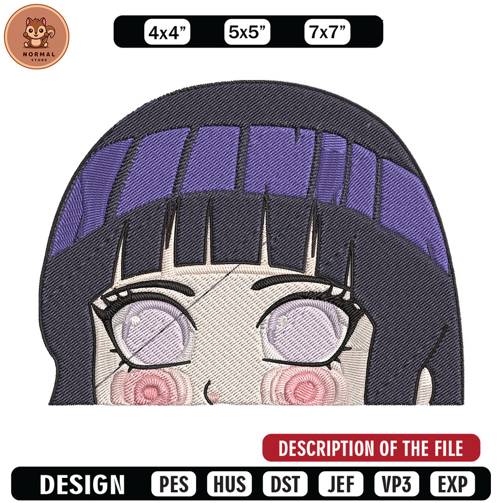 Hinata chibi Embroidery Design, Naruto Embroidery, Embroidery File, Anime Embroidery, Anime shirt, Digital download.jpg