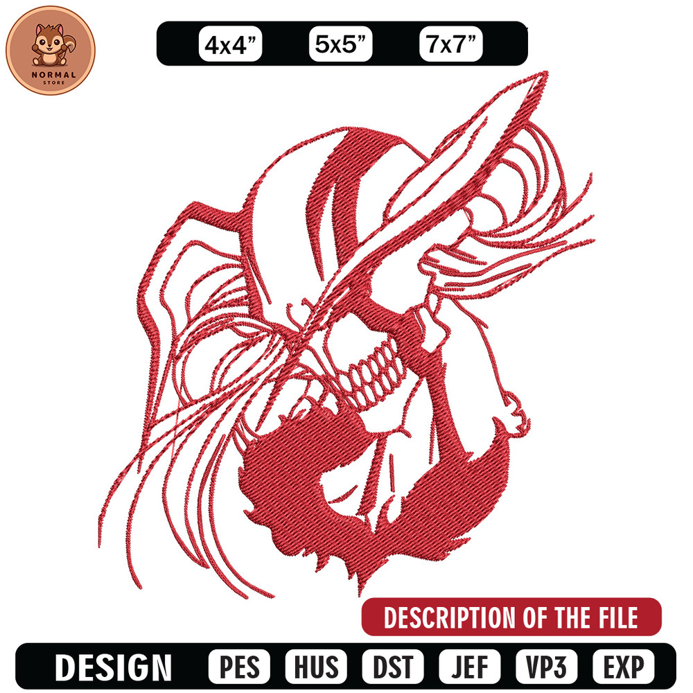 Ichigo demon Embroidery Design, Bleach Embroidery, Embroidery File, Anime Embroidery, Anime shirt, Digital download..jpg