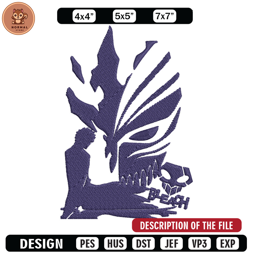 Ichigo mask Embroidery Design, Bleach Embroidery, Embroidery File, Anime Embroidery,Anime shirt, Digital download.jpg