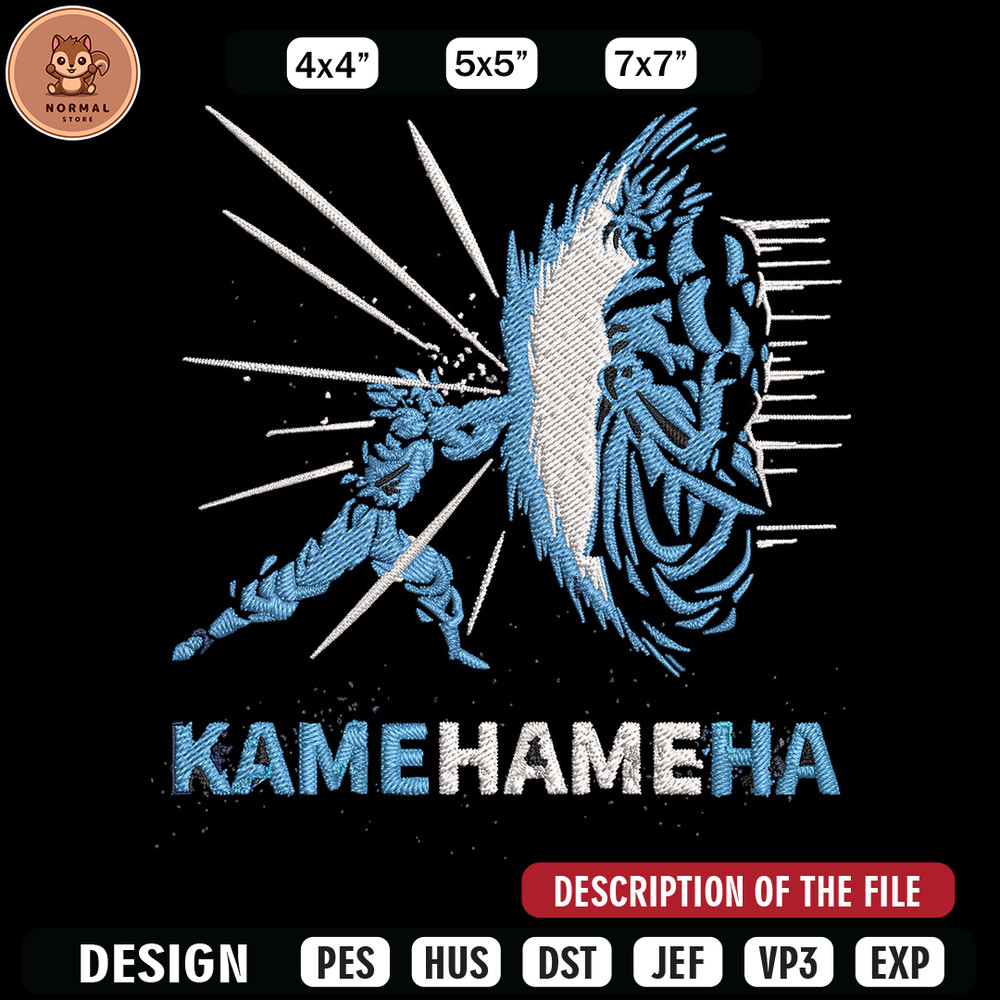 Kamehameha Embroidery Design, Dragonball Embroidery, Embroidery File, Anime Embroidery, Anime shirt, Digital download.jpg