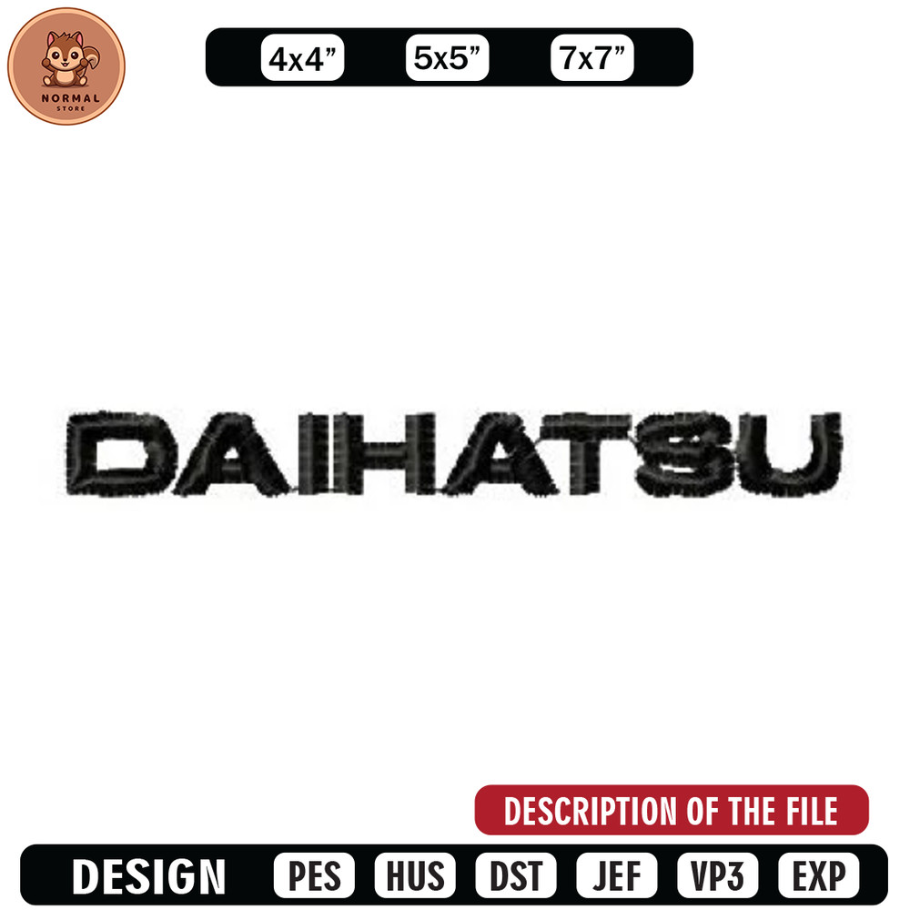 Log daihatsu car embroidery design, Embroidered shirt, Car Embroidery, Car design, Logo design, digital download.jpg