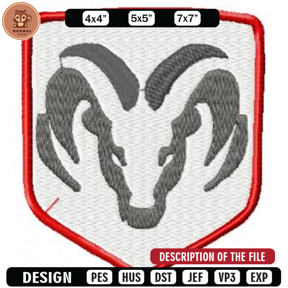 Log dodge car embroidery design, Embroidered shirt, Car Embroidery, Car design, Logo design, digital download.jpg