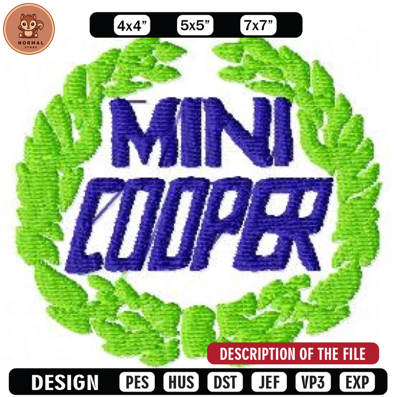 Mini cooper car logo embroidery design, Embroidered shirt, Car Embroidery, Car design, Logo design, digital download.jpg
