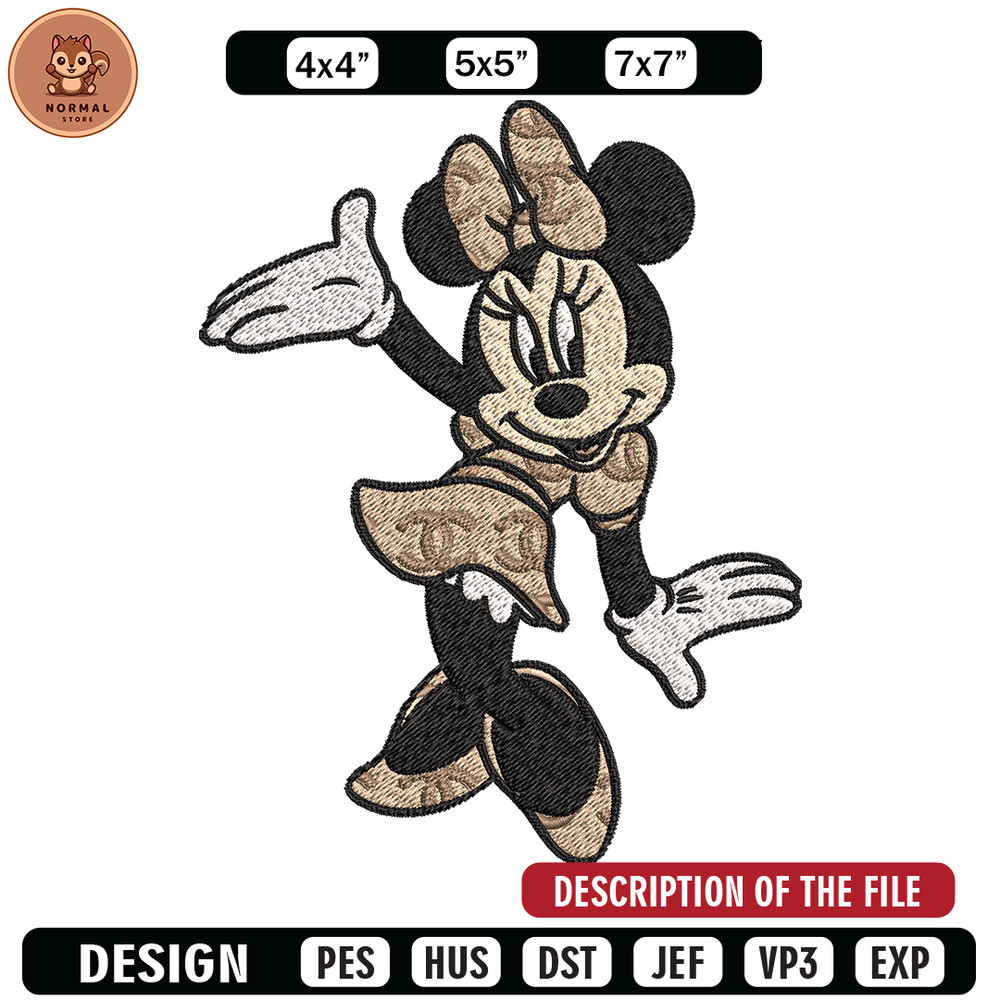 Minnie funny Embroidery Design, Gucci Embroidery, Brand Embroidery, Embroidery File, Logo shirt, Digital download.jpg