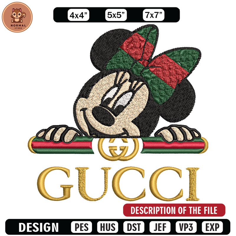 Minnie gucci head Embroidery Design, Gucci Embroidery, Brand Embroidery, Logo shirt, Embroidery File, Digital download.jpg