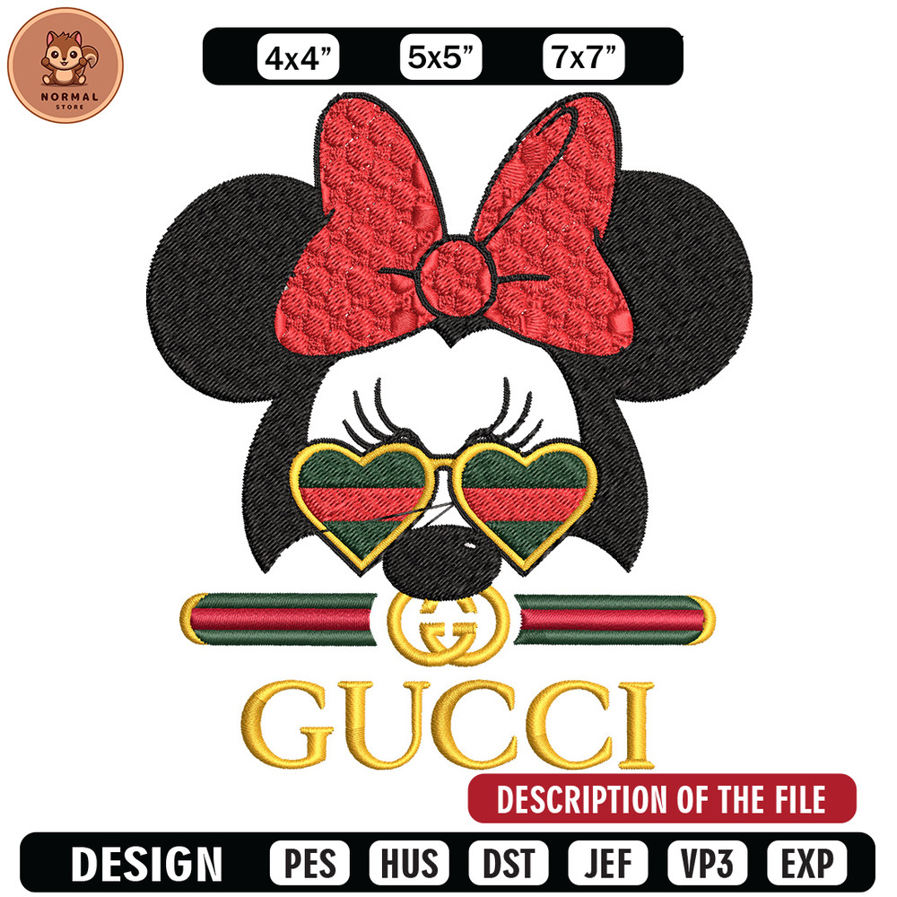 Minnie head Embroidery Design, Gucci Embroidery, Brand Embroidery, Logo shirt, Embroidery File, Digital download.jpg
