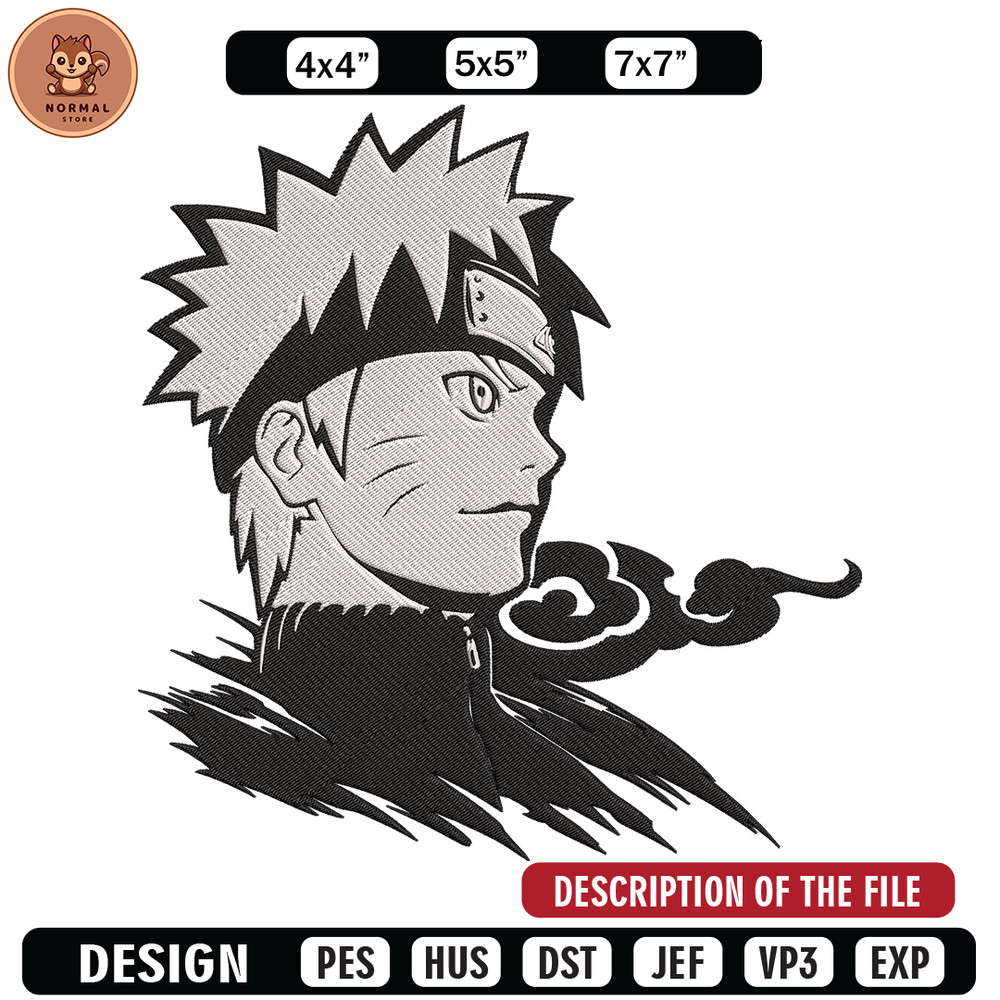 Naruto shippuden Embroidery Design, Naruto Embroidery, Embroidery File, Anime Embroidery, Anime shirt, Digital download.jpg