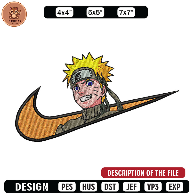 Naruto smile Nike Nike embroidery design, Naruto embroidery, Nike design, anime design, anime shirt, Digital download.jpg