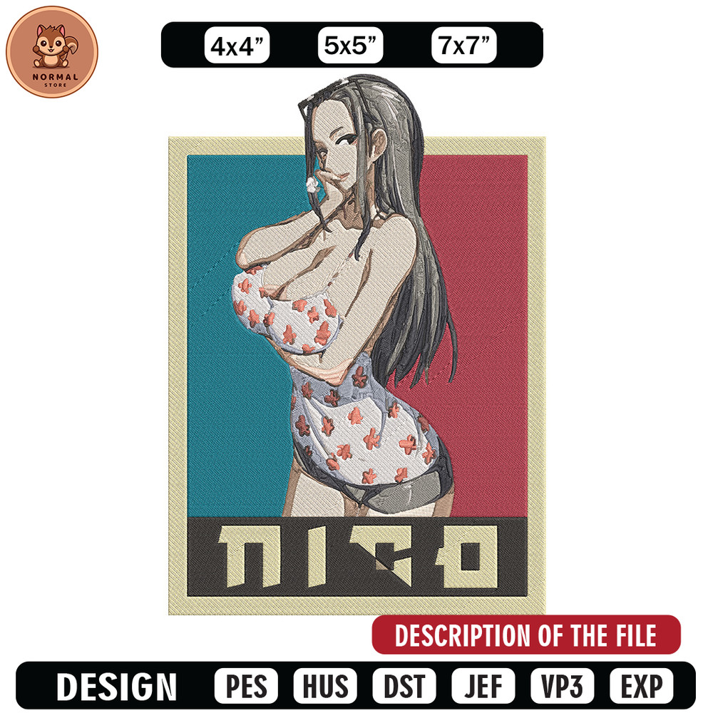 Nico Robin Embroidery Design, One piece Embroidery, Embroidery File, Anime Embroidery, Anime shirt, Digital download.jpg