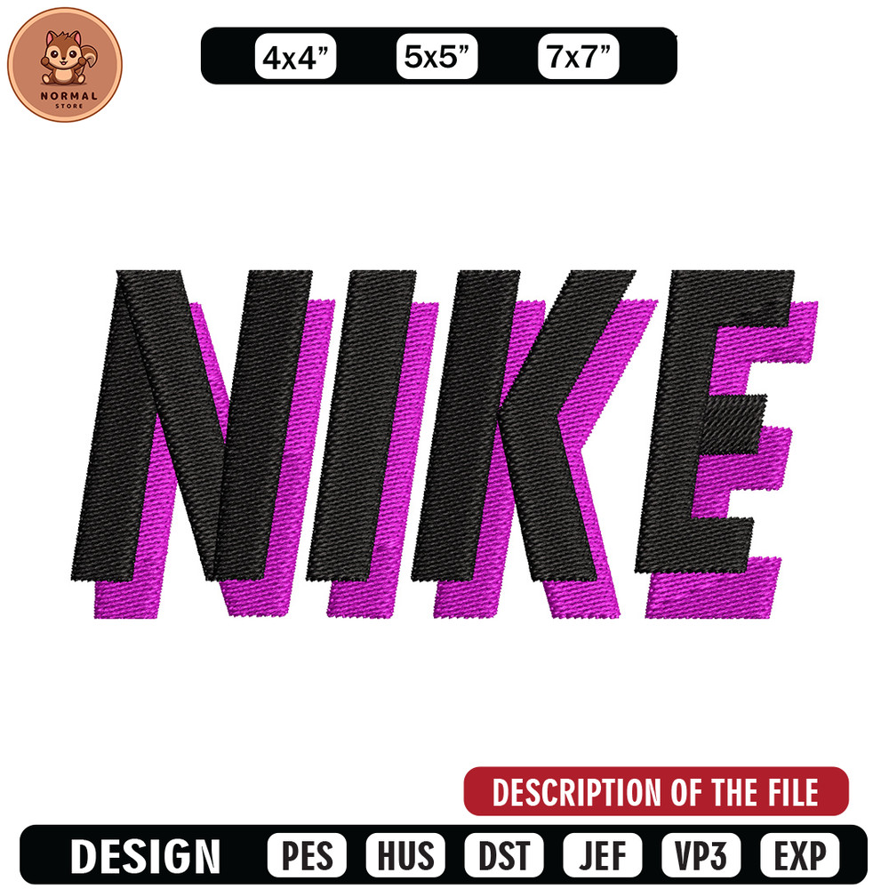 Nike black pink embroidery design, Nike embroidery, Nike design,Embroidery file,Embroidery shirt,Digital download.jpg
