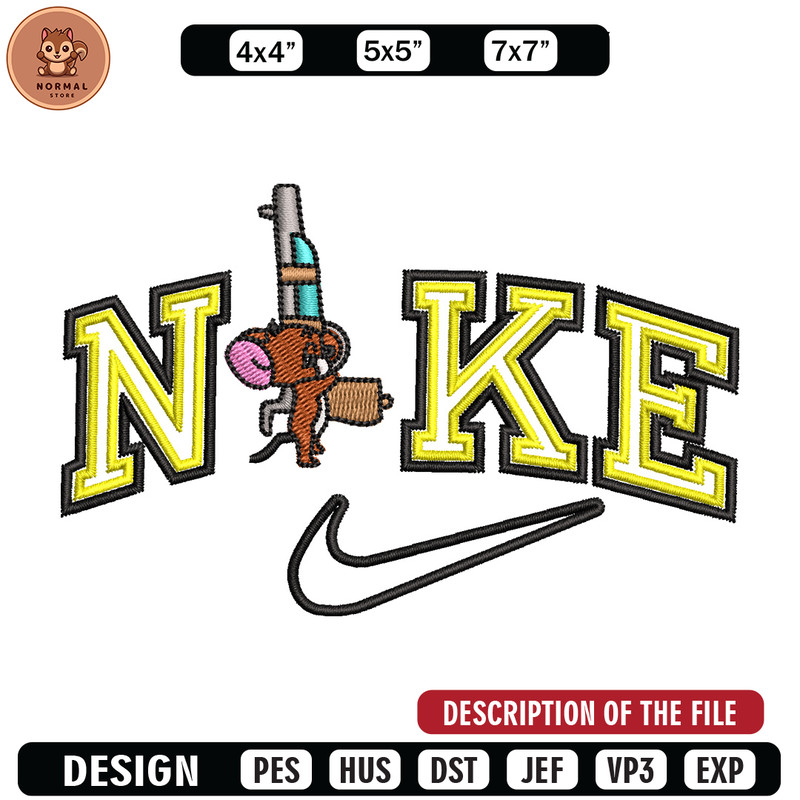 Nike jerry embroidery design, Tom jerry embroidery, Nike design, Embroidery shirt, Embroidery file,Digital download.jpg