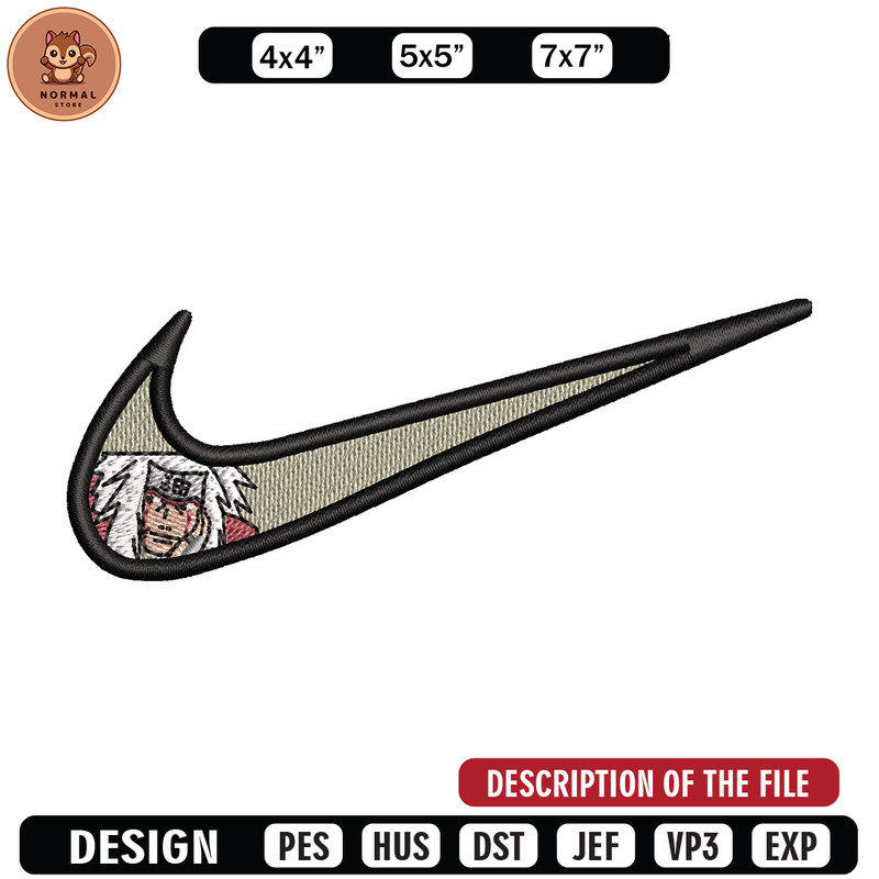 Nike jiraiya embroidery design, Naruto embroidery, Emb design, Embroidery shirt, Embroidery file, Digital download.jpg
