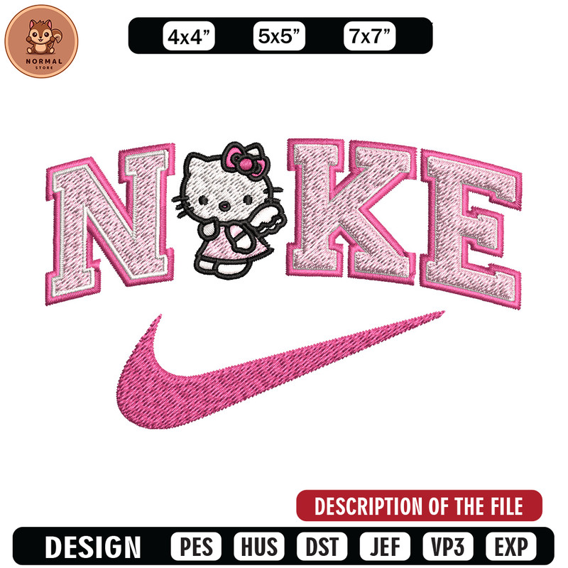 Nike kitty Embroidery Design, Hello kitty Embroidery, Nike Embroidery, Embroidery File, Logo shirt, Digital download.jpg