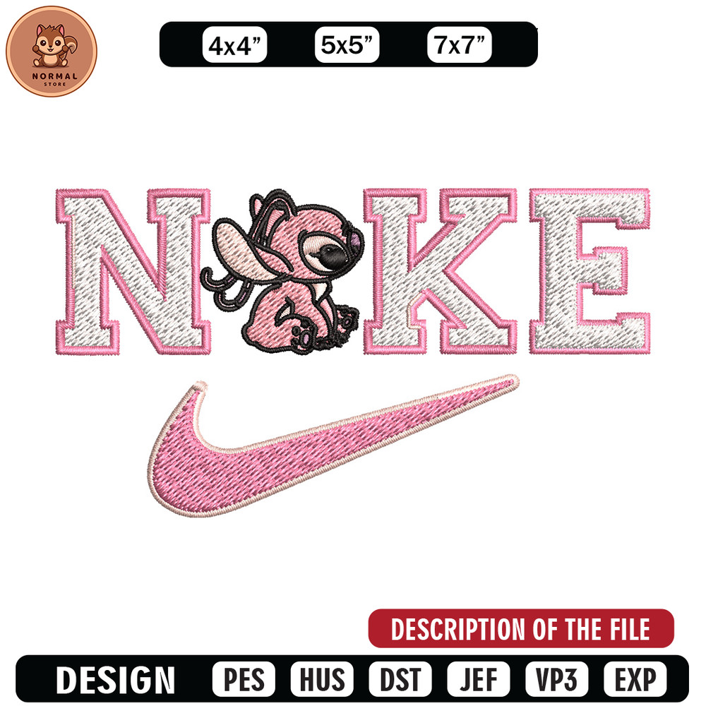 Nike pink stitch Embroidery Design, Stitch Embroidery, Nike Embroidery, Embroidery File, Logo shirt, Digital download.jpg
