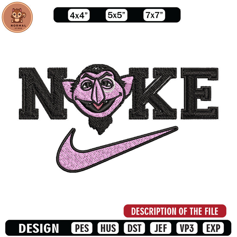 Nike purple cartoon Embroidery Design, Nike Embroidery, Brand Embroidery, Embroidery File, Logo shirt, Digital download.jpg