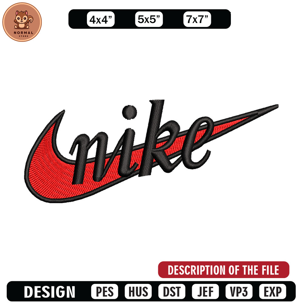 Nike red embroidery design, Nike embroidery, Nike design, Embroidery file,Embroidery shirt, Digital download.jpg