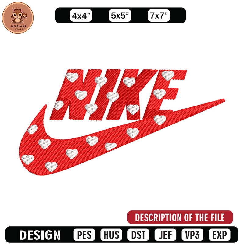 Nike red heart embroidery design, Nike embroidery, Nike design, Embroidery shirt, Embroidery file, Digital download.jpg