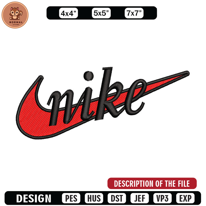 Nike red logo embroidery design, Nike embroidery, Nike design, Embroidery file,Embroidery shirt, Digital download.jpg