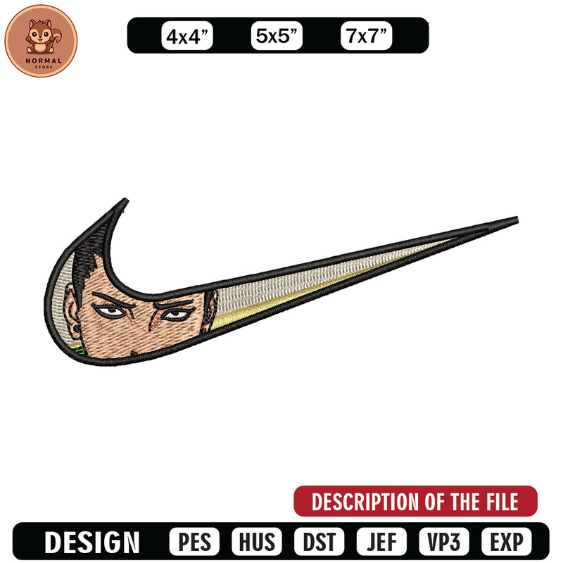 Nike shikamaru embroidery design, Naruto embroidery, Nike design, Embroidery shirt, Embroidery file, Digital download.jpg