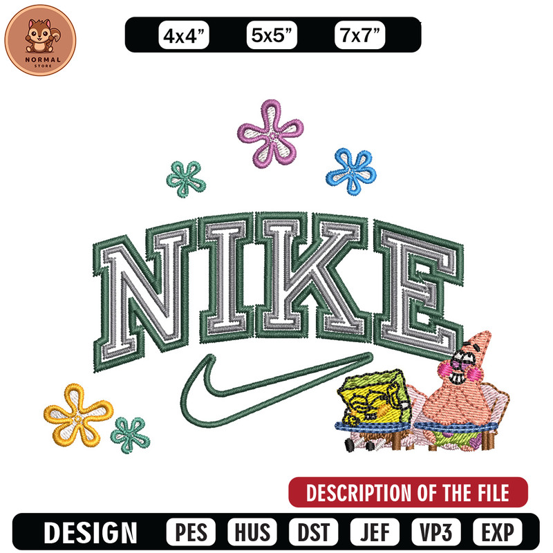 Nike spongebob embroidery design, Spongebob embroidery, Nike design, Embroidery shirt, Embroidery file,Digital download.jpg