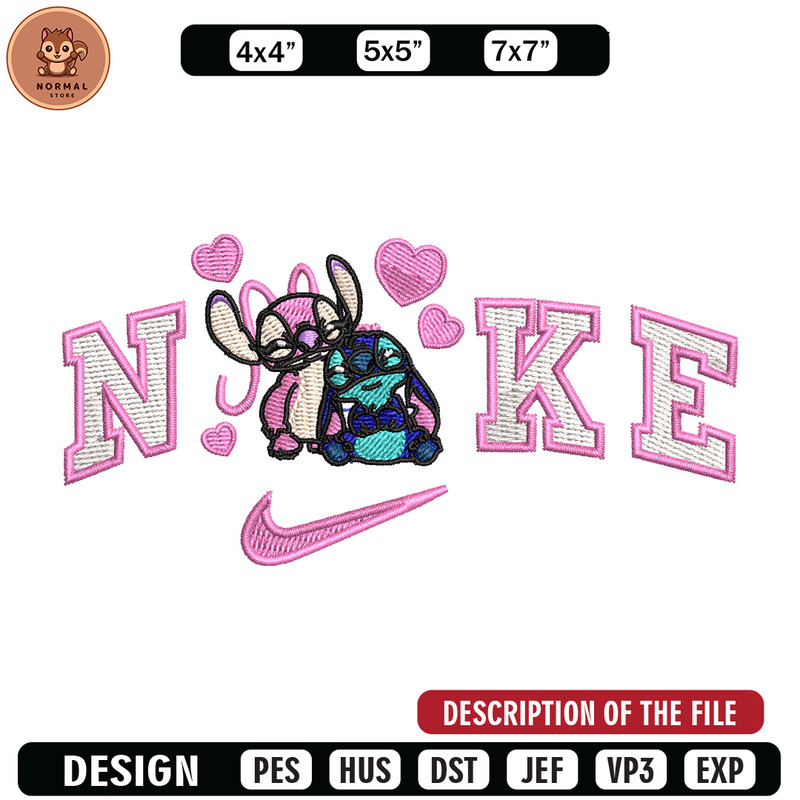 Nike stitch love embroidery design, Stitch embroidery, Nike design, Embroidery file,Embroidery shirt, Digital download.jpg