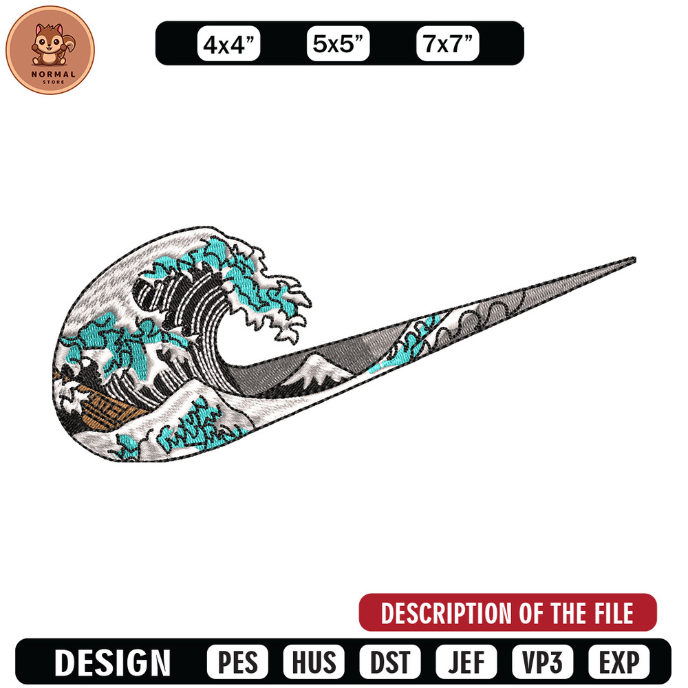 Nike water logo embroidery design, Logo embroidery, Nike design, Embroidery file, logo shirt, Instant download.jpg
