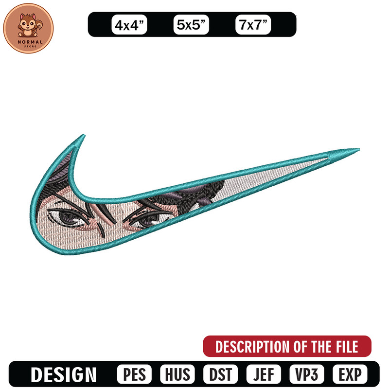 Nike x anime eyes embroidery design, Anime embroidery, Embroidery file,Embroidery shirt, Nike design,Digital download.jpg