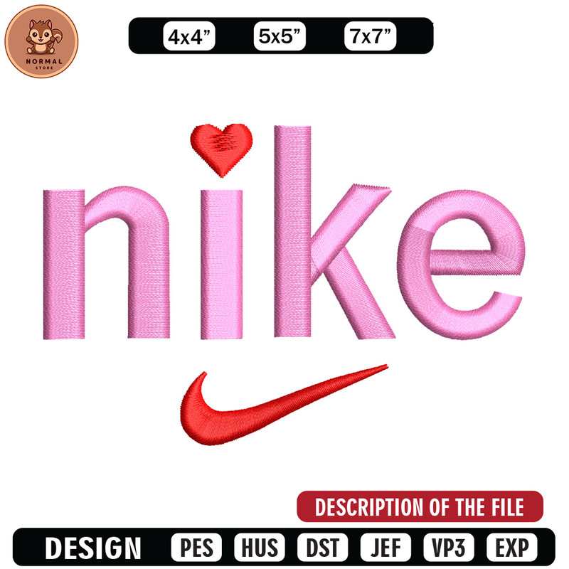 Nike x pink embroidery design, Nike embroidery, Nike design, Embroidery shirt, Embroidery file, Digital download.jpg