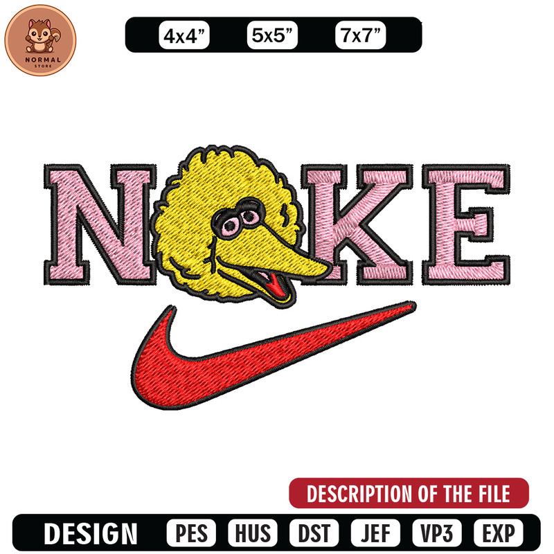 Nike yellow cartoon Embroidery Design, Nike Embroidery, Brand Embroidery, Embroidery File, Logo shirt, Digital download.jpg