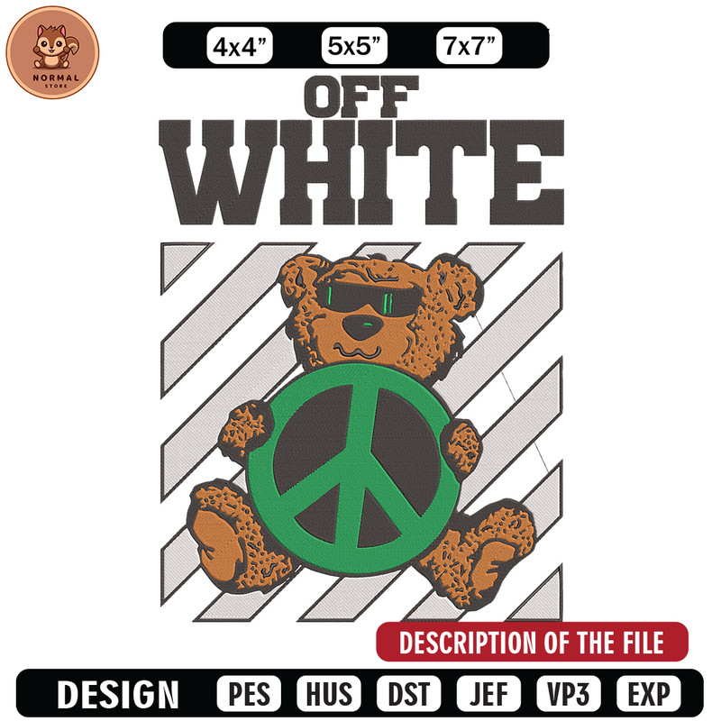 Off white Embroidery Design, Bear Embroidery, Embroidery File, Anime Embroidery, Anime shirt, Digital download.jpg
