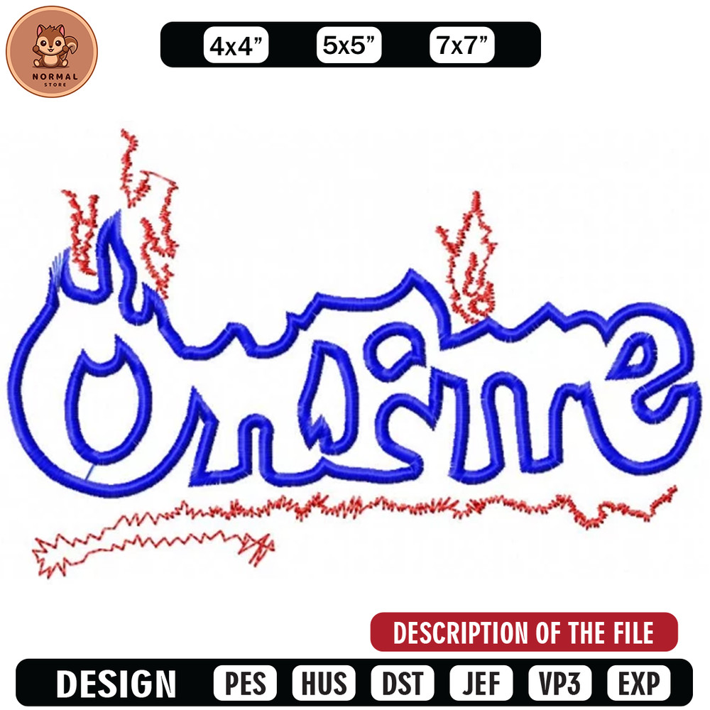 On fire embroidery design, Embroidery design, Sale design, Embroidered shirt, Logo Embroidered, digital download.jpg