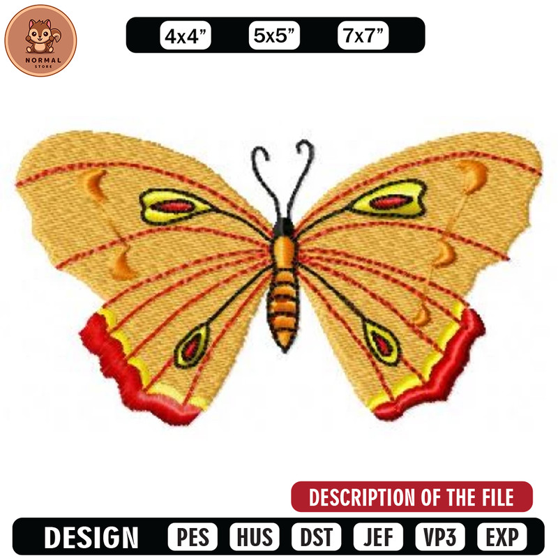 Orrange butter embroidery design, Embroidery design, Sale design, Embroidered shirt,Animal Embroidered, digital download.jpg