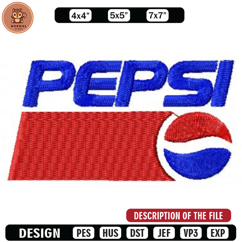Pepsi logo embroidery design, Brand design, Embroidered shirt, Brand shirt, Brand Embroidery, digital download.jpg