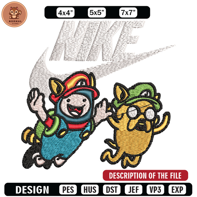 Pibby and finn Nike Embroidery design, cartoon Embroidery, Nike design, Embroidery file, logo shirt, Instant download..jpg