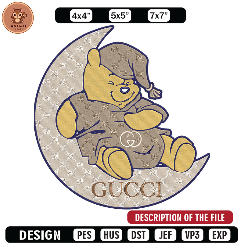 Pooh gucci Embroidery Design, Pooh Embroidery, Embroidery File, Gucci Embroidery, Anime shirt,Digital download.jpg