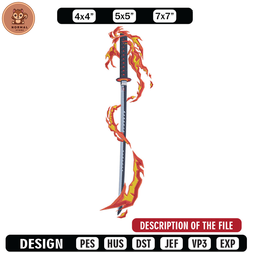 Rengoku sword Embroidery Design, Demon slayer Embroidery, Embroidery File, Anime Embroidery,Anime shirt,Digital download.jpg