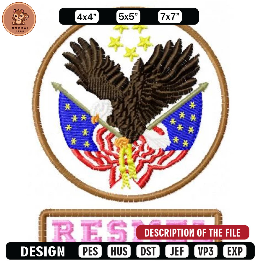 Resmel logo embroidery design, Embroidery design, Sale design, Embroidered shirt, Logo Embroidered, digital download.jpg