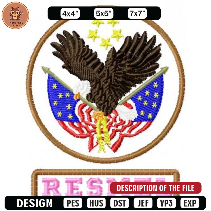 Resmel logo embroidery design, Embroidery design, Sale design, Embroidered shirt, Logo Embroidered, digital download.jpg