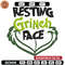 Resting Grinch Face Embroidery design, Grinch christmas Embroidery, Grinch design, Embroidery File, Instant download.jpg