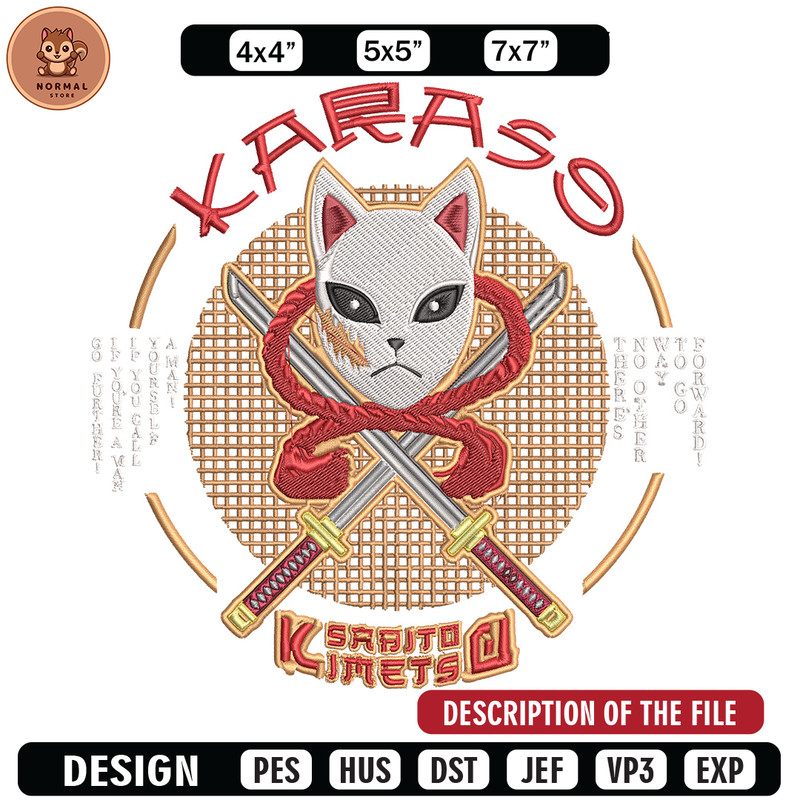 Sabito mask Embroidery Design, Demon slayer Embroidery, Embroidery File, Anime Embroidery, Anime shirt, Digital download.jpg