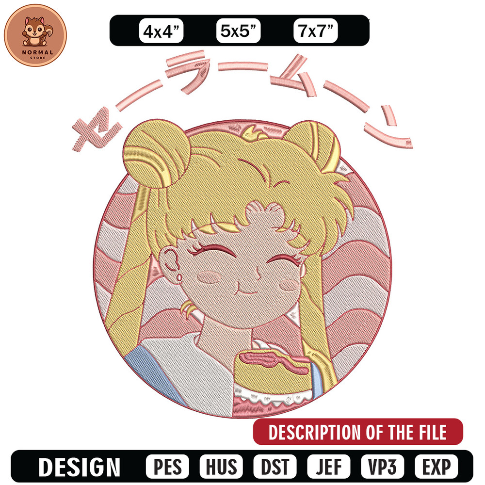 Sailor chibi Embroidery Design,Sailor moon Embroidery, Embroidery File, Anime Embroidery, Anime shirt, Digital download.jpg