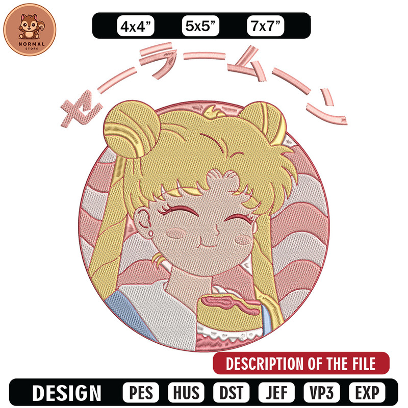 Sailor chibi Embroidery Design,Sailor moon Embroidery, Embroidery File, Anime Embroidery, Anime shirt, Digital download.jpg