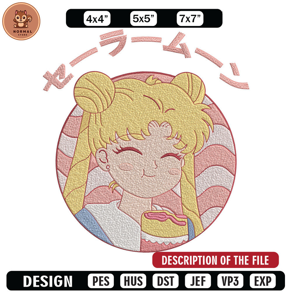 Sailor Moon cute Embroidery Design, Sailor Moon Embroidery,Embroidery File,Anime Embroidery,Anime shirt,Digital download.jpg