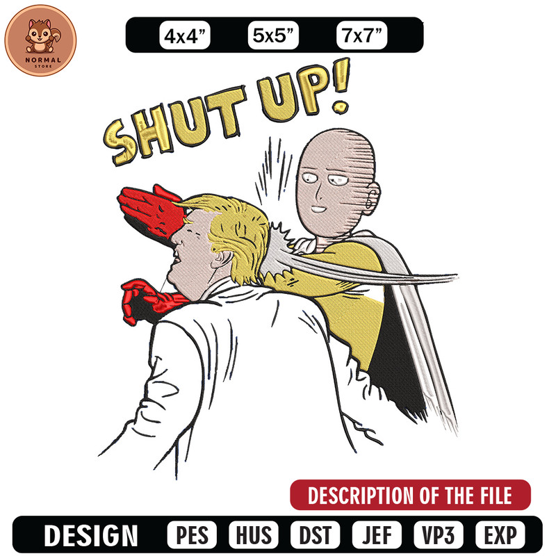 Saitama meme Embroidery Design, One punch man Embroidery, Embroidery File, Anime Embroidery,Anime shirt,Digital download.jpg