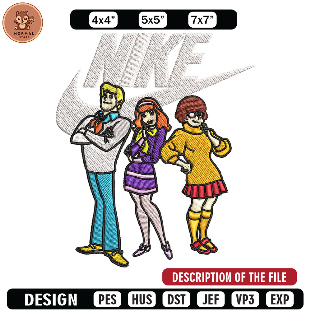 Scoopy doo Nike Embroidery design, Cartoon Embroidery, Nike design, Embroidery file, cartoon shirt, Instant download..jpg