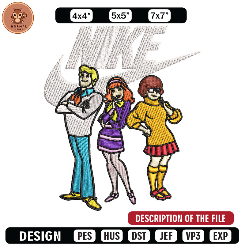 Scoopy doo Nike Embroidery design, Cartoon Embroidery, Nike design, Embroidery file, cartoon shirt, Instant download..jpg